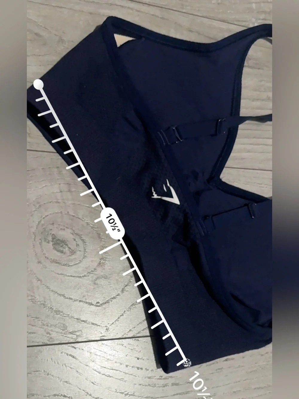 Gymshark Deep Navy Seamless Adjustable-Strap Sports Bra with pads